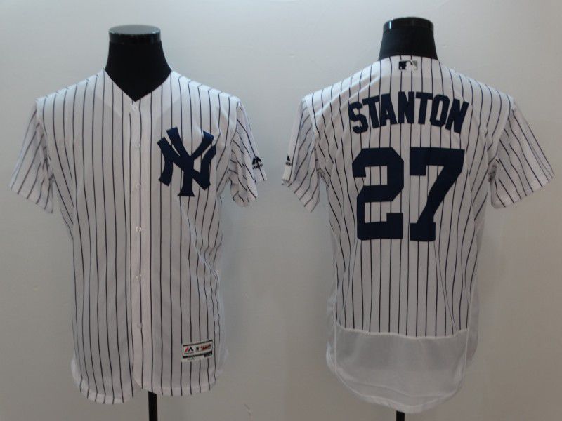 Men New York Yankees #27 Stanton White Elite MLB Jerseys